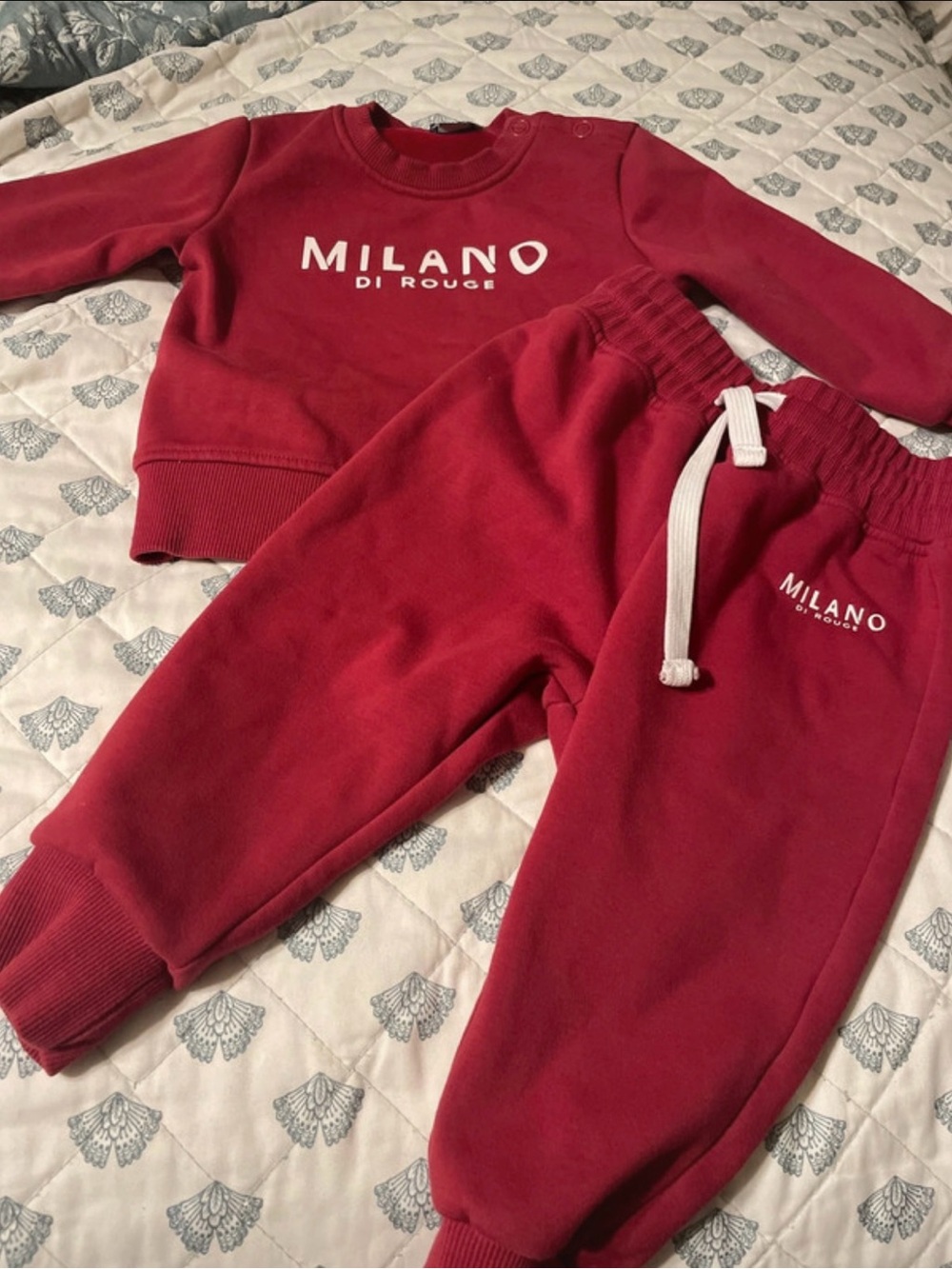 Milano Di Rouge Kids Burgundy Red Sweatpants Joggers
